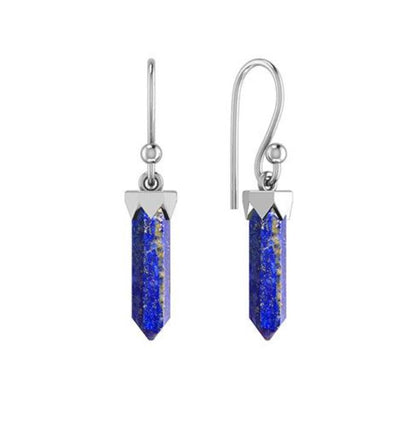 Natural Stone & Sterling Silver Dangle Earrings | Various Stones