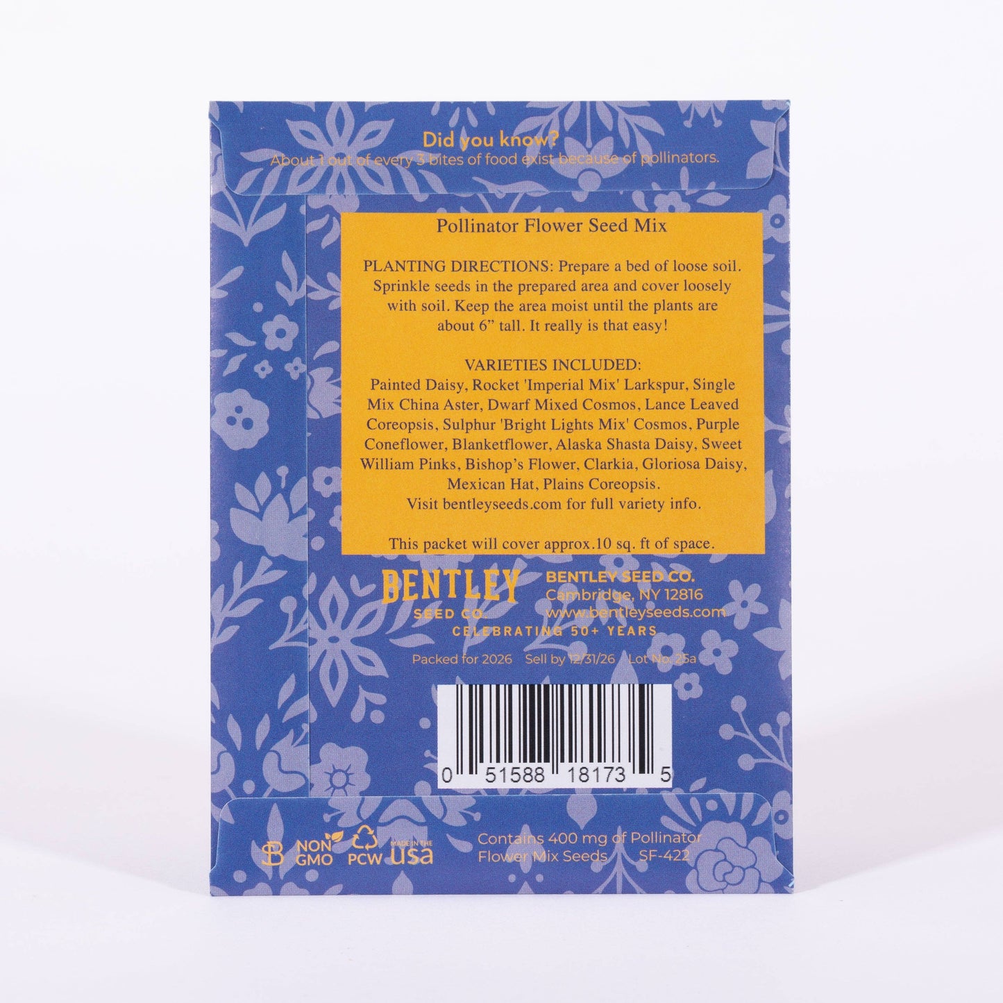 Peace Dove Wildflower Seed Packet | Holiday Gift Tag & Seed Mix