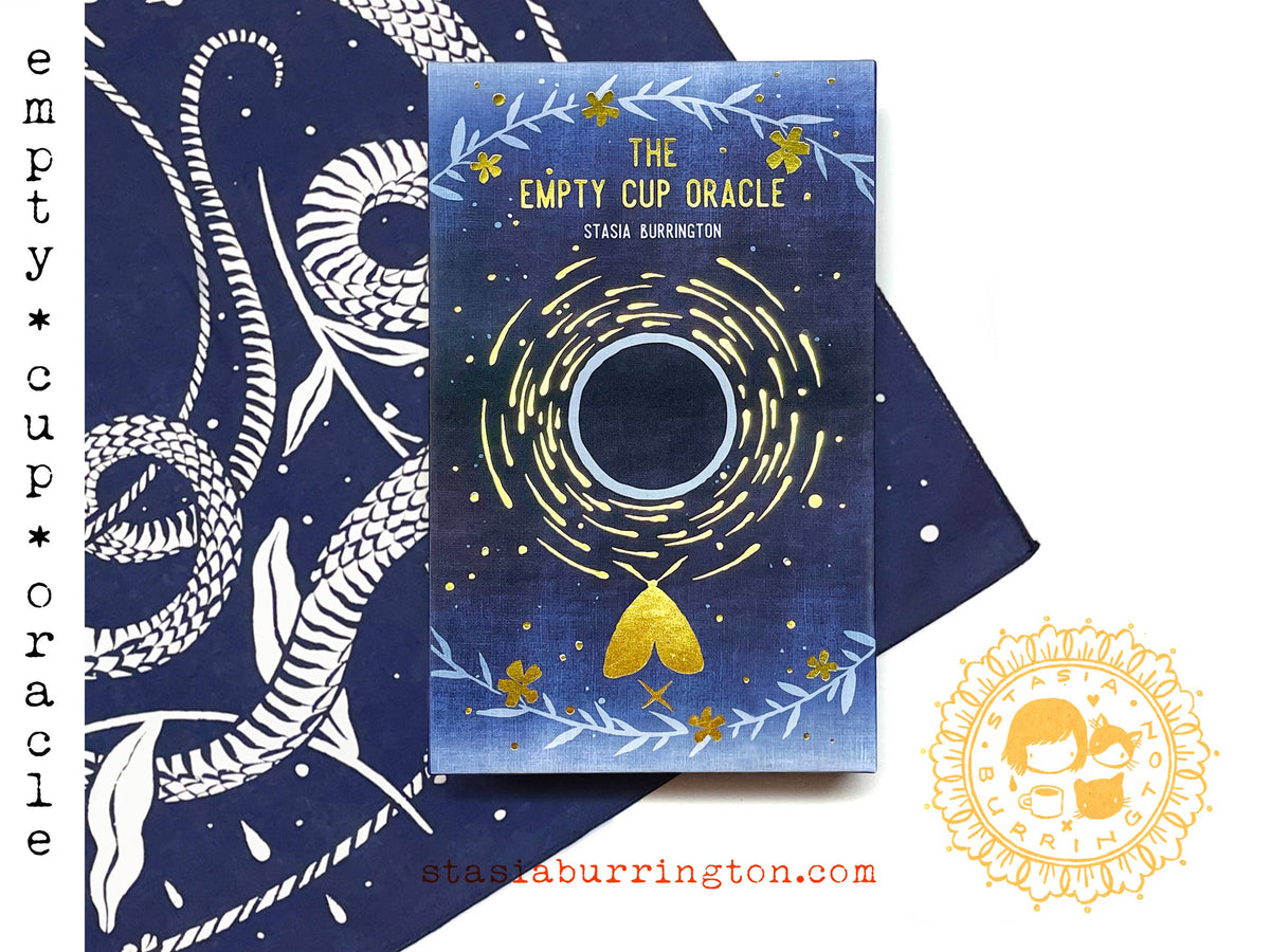 The Empty Cup Oracle illustrated oracle cards by Stasia Burrington, fourth view, at Ordinary Magic in Savannah, GA.