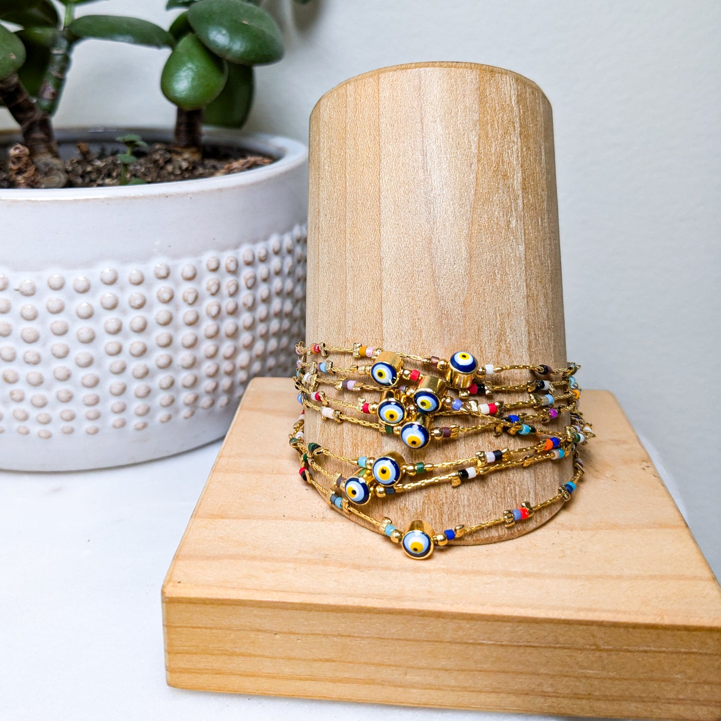 Evil Eye Seed Beads Bracelets | Various Styles