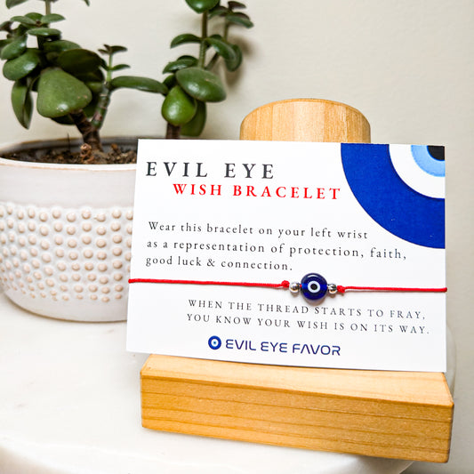 Evil Eye Wish Bracelet - Red Cord