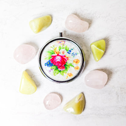 Vintage Flower Pill Box