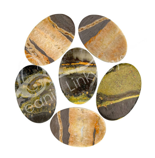 Bumblebee Jasper Worry Stone