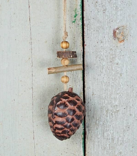 Natural Pinecone Ornament | Rustic Woodland Holiday Décor 8"