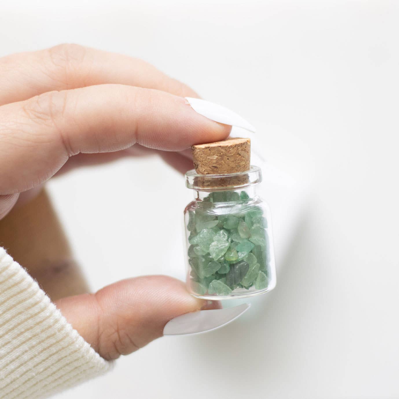 Jar of Luck Green Aventurine Crystals