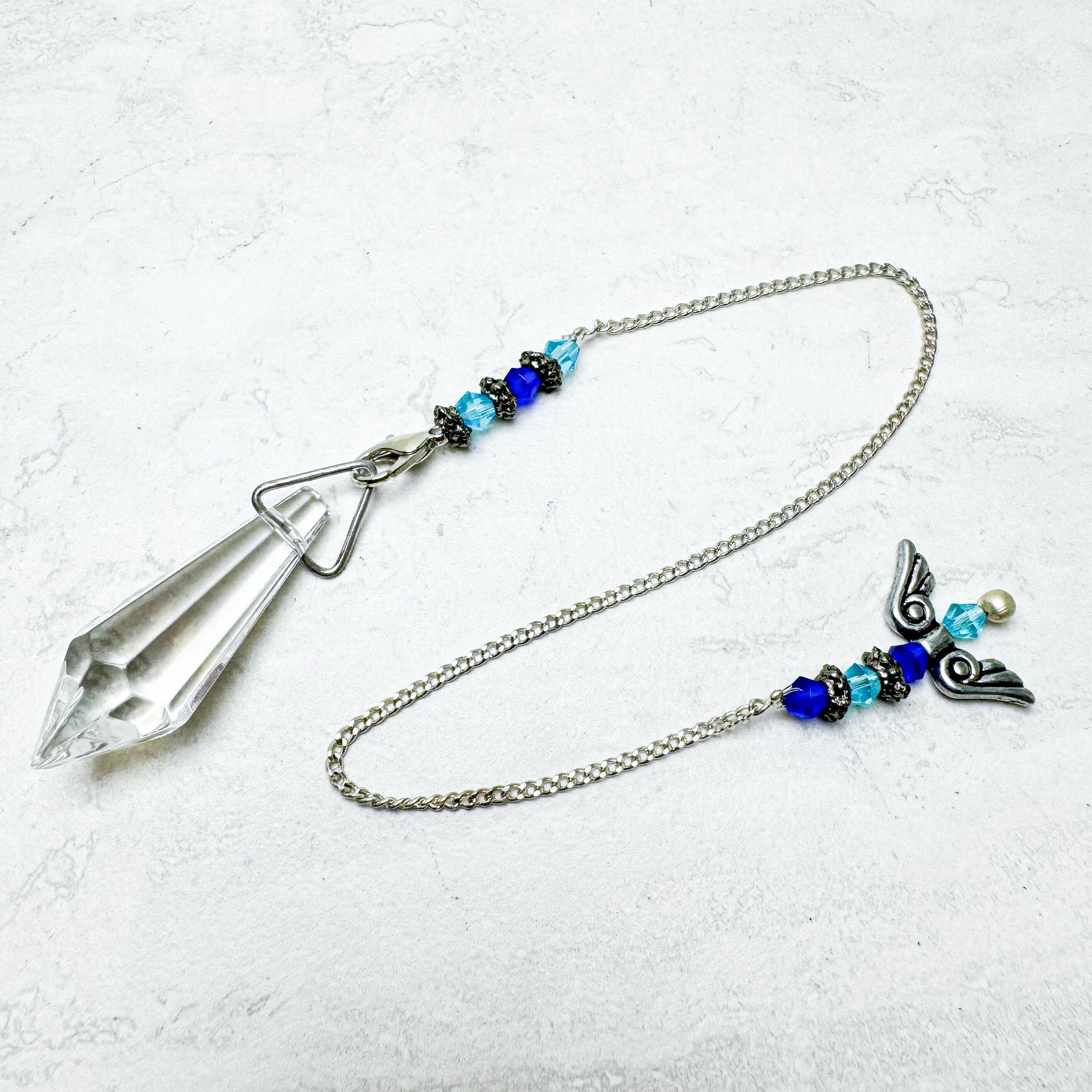 Crystal AB Faceted Teardrop Pendulums