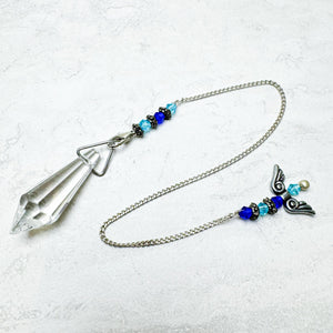 Crystal AB Faceted Teardrop Pendulums