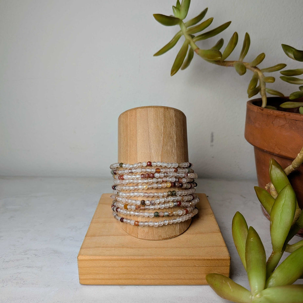 Crystal Faceted Beaded Bracelets | 3mm