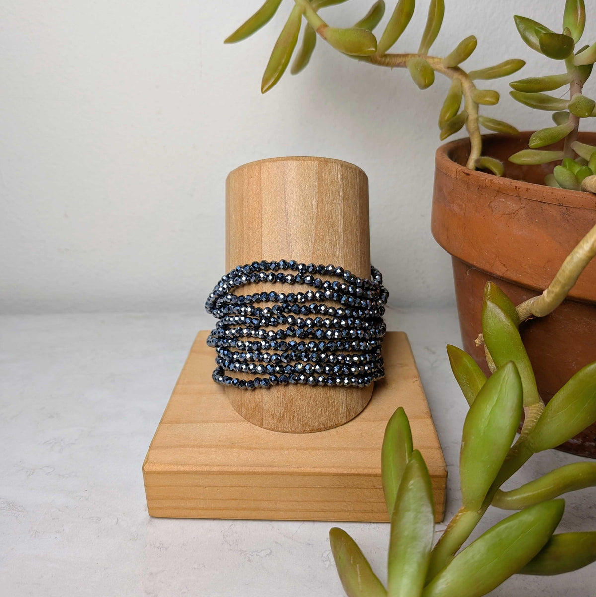 Crystal Faceted Beaded Bracelets | 3mm