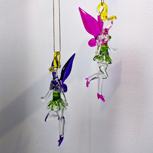 Hand-Blown Glass Fairy Ornament | Assorted Colors