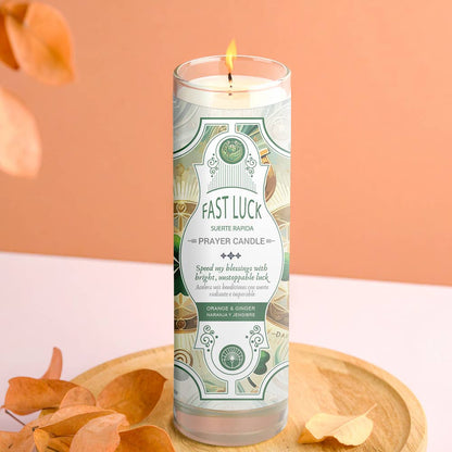 Fast Luck Prayer Candle 8" (9.5 oz)