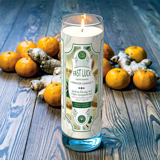 Fast Luck Prayer Candle 8" (9.5 oz)