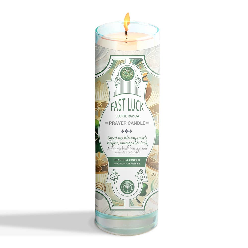 Fast Luck Prayer Candle 8" (9.5 oz)