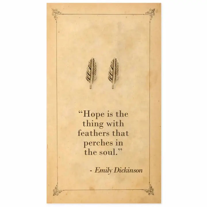 Literary Quote Stud Earrings