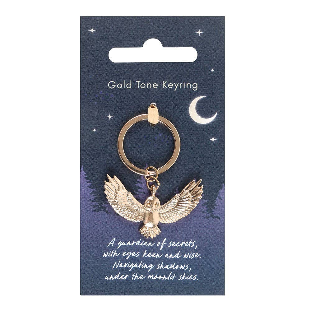 Gold Tone Owl Keyring