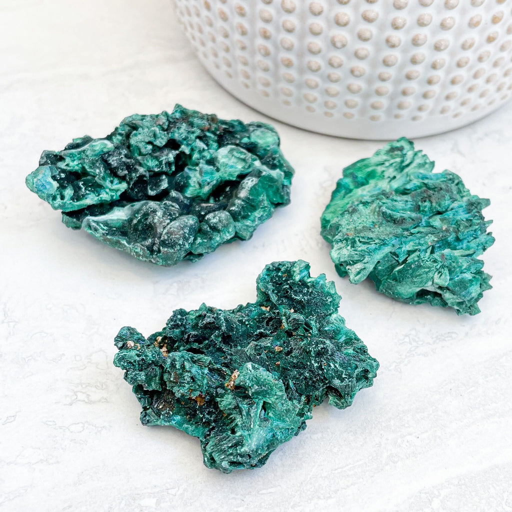 Fibrous Malachite Specimens