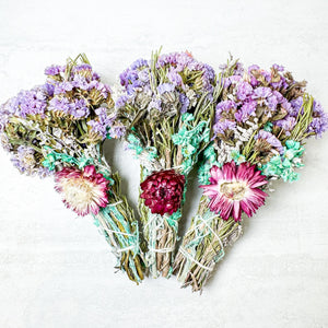 Floral Burn Wands with Shells | Various Colors + Flowers