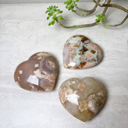 Flower Agate Heart
