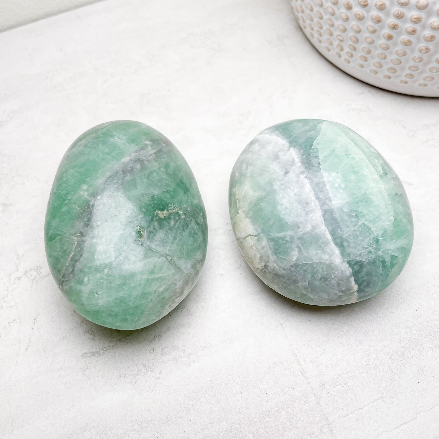 Green Fluorite Palmstones | Various Sizes