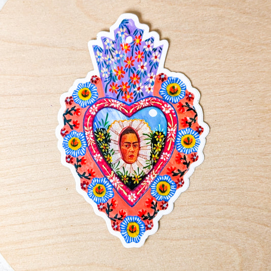 Frida Kahlo Sacred Heart Sticker