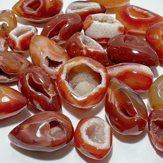 Carnelian Druzy Geodes