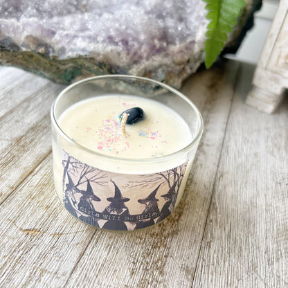 Girls Will Be Girls soy candle by Lunastry, second view, at Ordinary Magic in Savannah, GA.