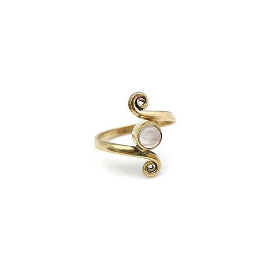 Gold Ring with Rose Quartz