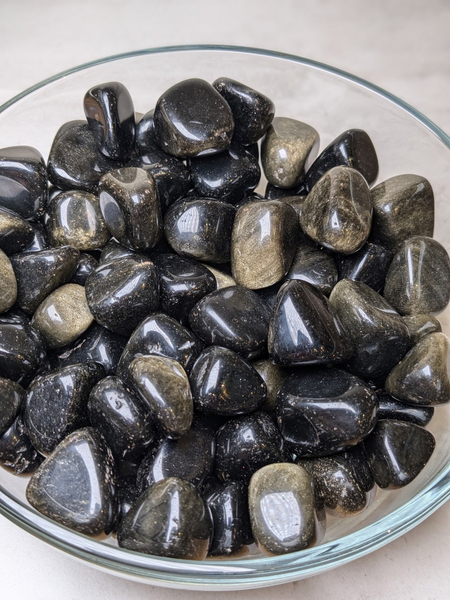 Goldsheen Obsidian Tumbles