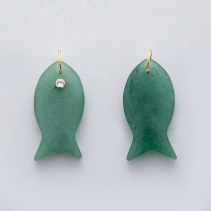Crystal Mini Fish Charms | Lapis | Amethyst | Green Aventurine & More