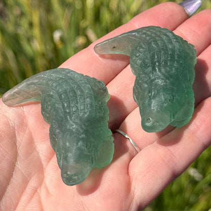 Green Fluorite Alligator 