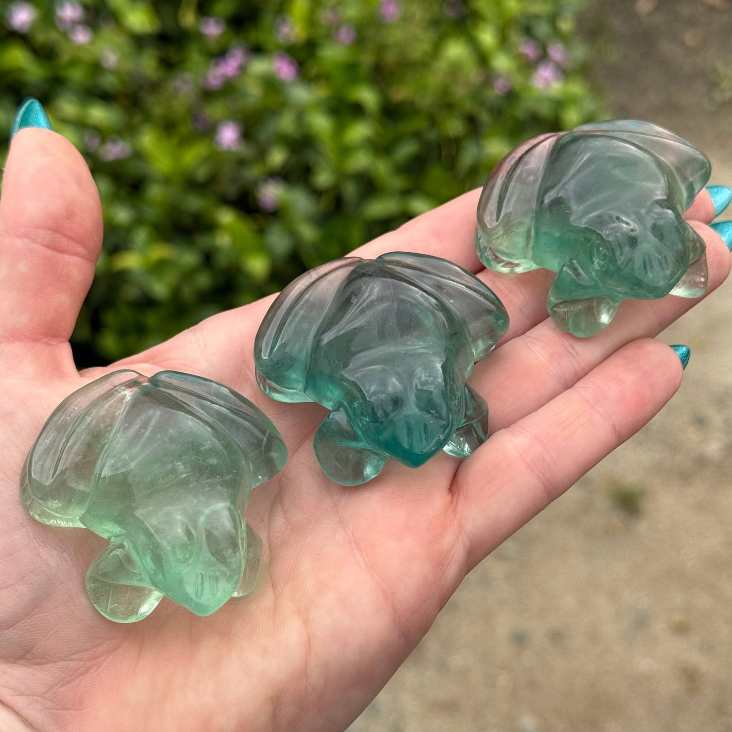 Green Fluorite Frog