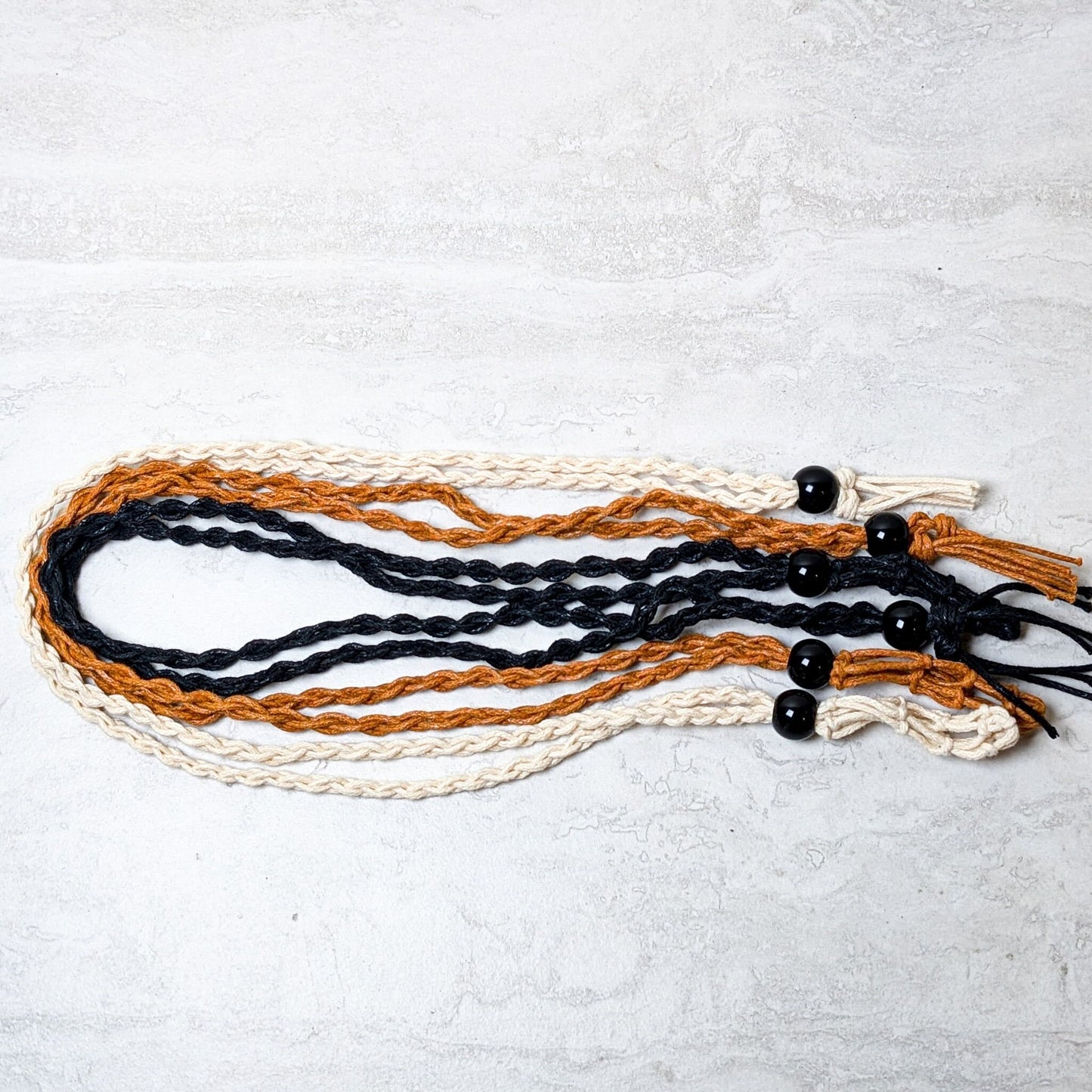 Hand-Braided Cage Cord Necklaces