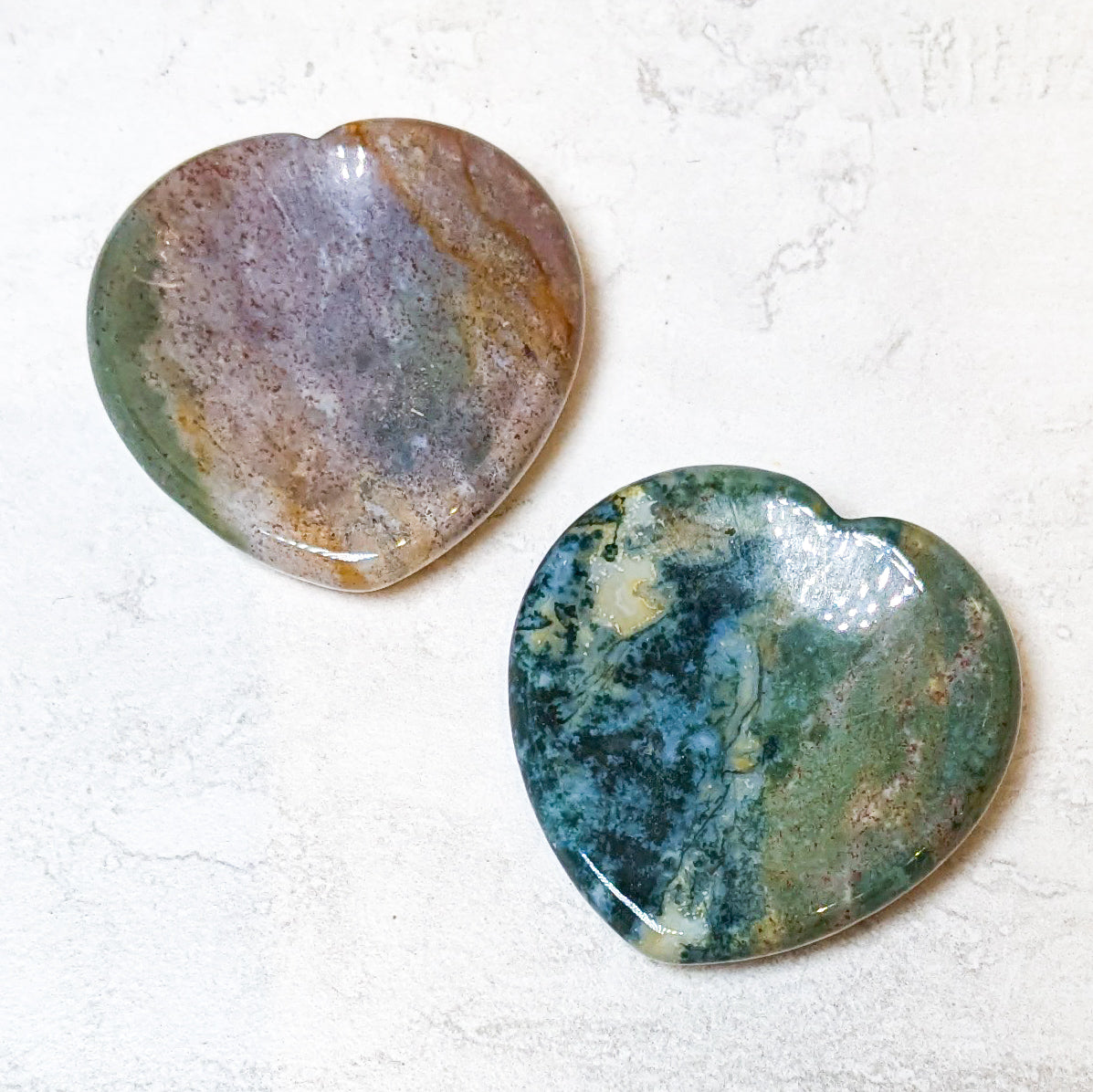 Heart Shaped Worry Stones | Various Crystals