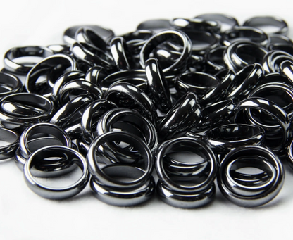 Rounded Hematite Rings | Non-magnetic | Various Sizes