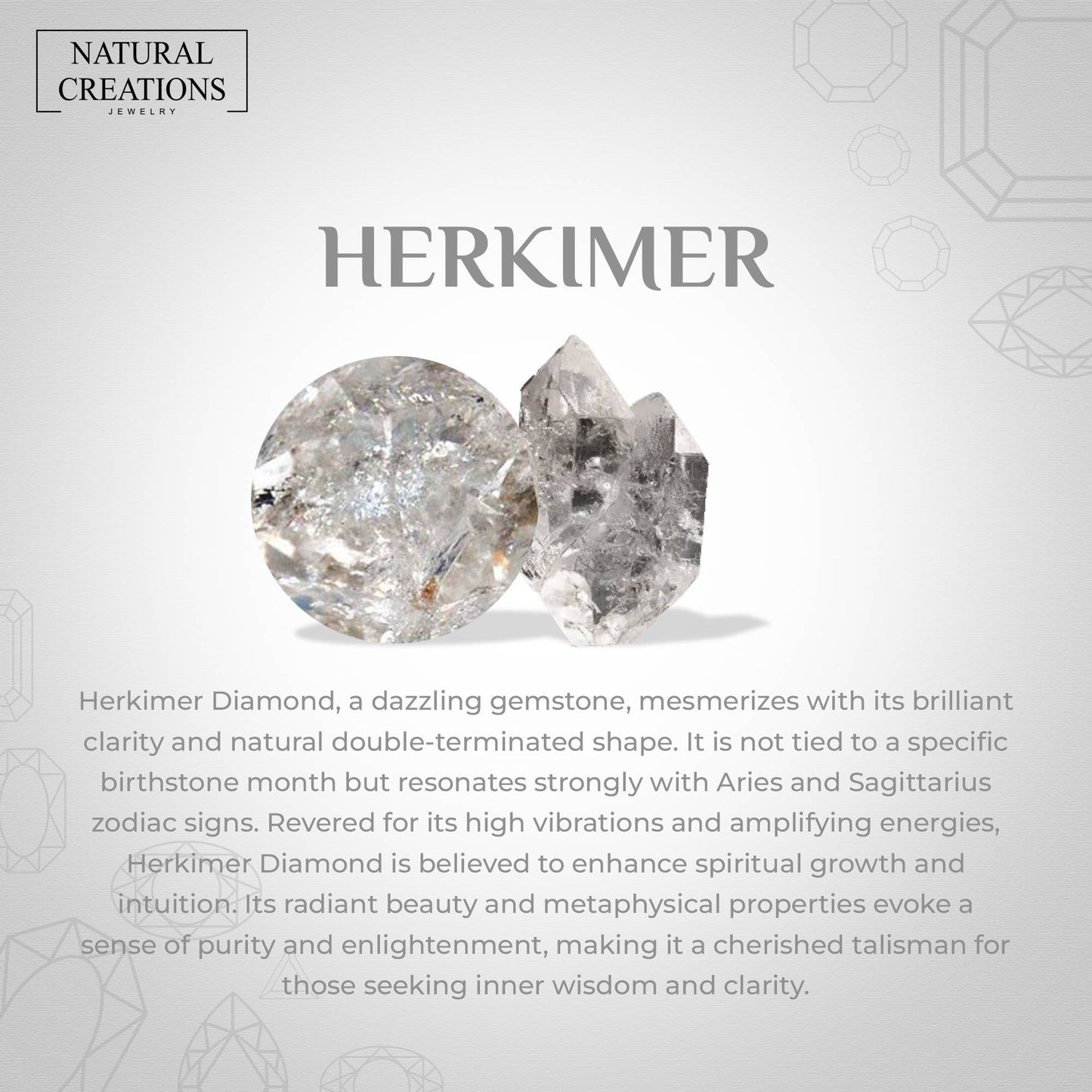 Natural Rough Herkimer & Meteorite 2-Stone Silver Rings