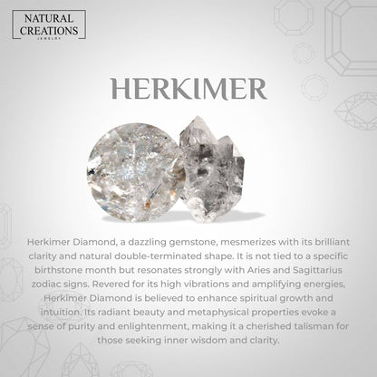 Natural Rough Herkimer & Meteorite 2-Stone Silver Rings