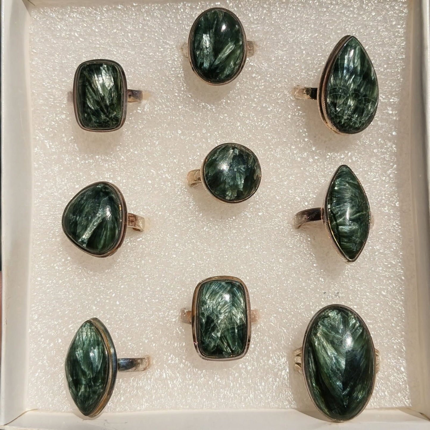 Seraphinite Sterling Silver Rings (Copy)