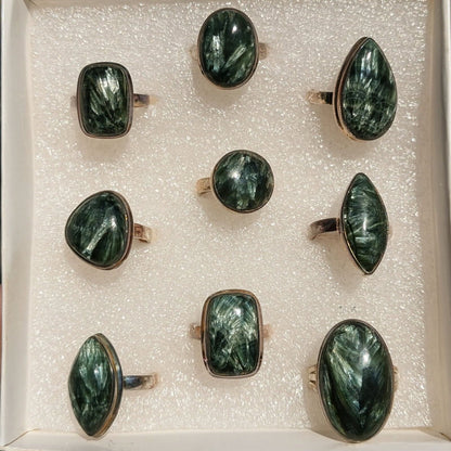 Seraphinite Sterling Silver Rings (Copy)