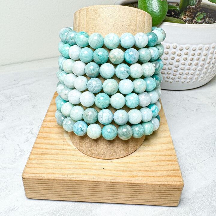 Crystal 8mm Beaded Bracelets