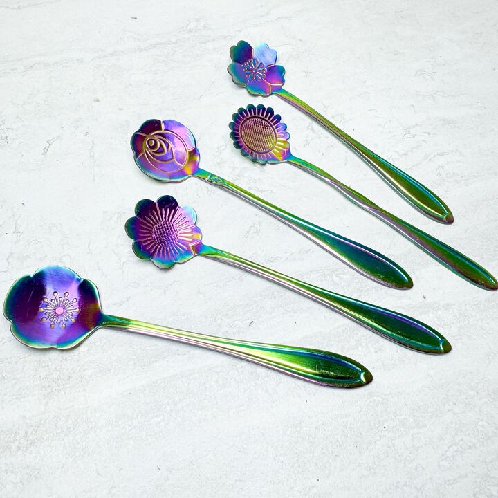 Rainbow Flower Spoons