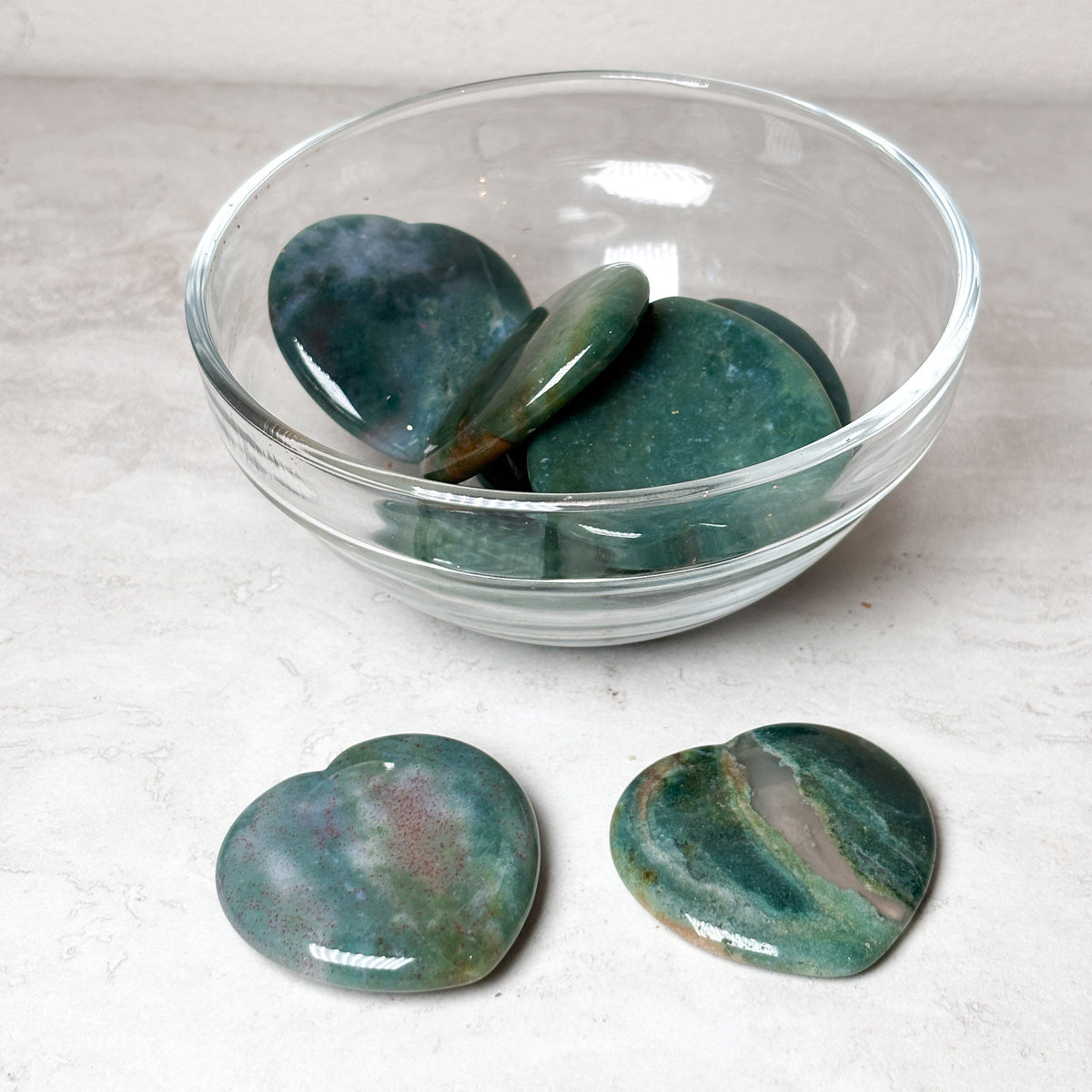 Heart Shaped Crystal Pocket/Worry Stones | Assorted