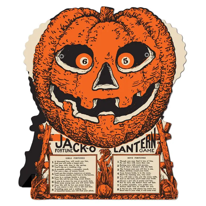 Vintage Halloween Jack-O-Lantern Wheel Game | 9.5"H x 7"W