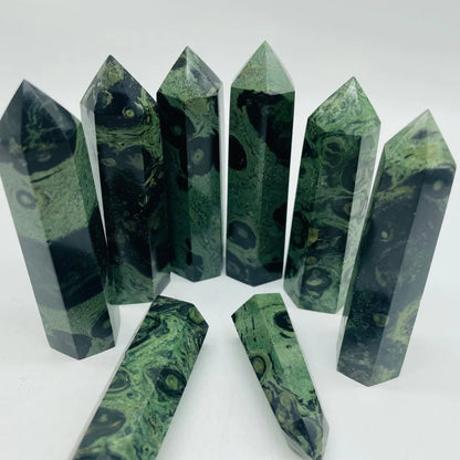 Crystal Tower Points | Moonstone, Kambaba, Azurite, Labradorite
