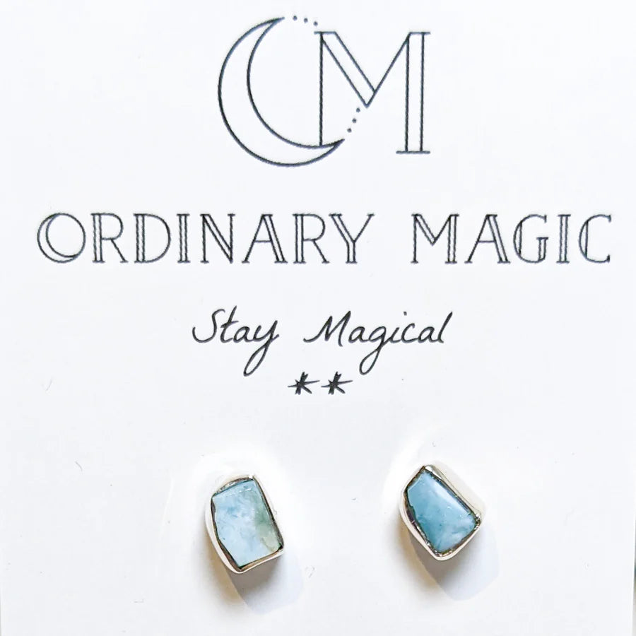 Sterling Silver Gemstone Stud Earrings | Various Crystals