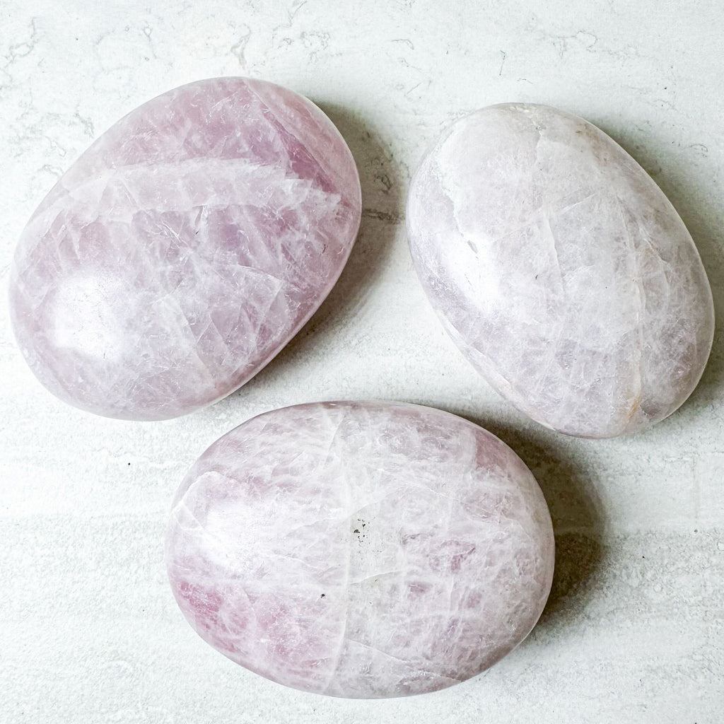 Lavender Quartz Palm Stones