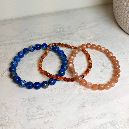 Zodiac Crystal Beaded Gemstone Bracelet Stacks