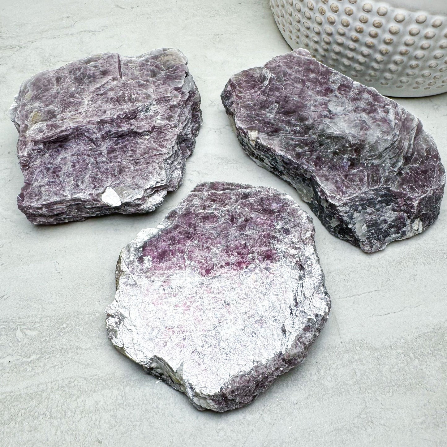 Lepidolite Slab Specimens