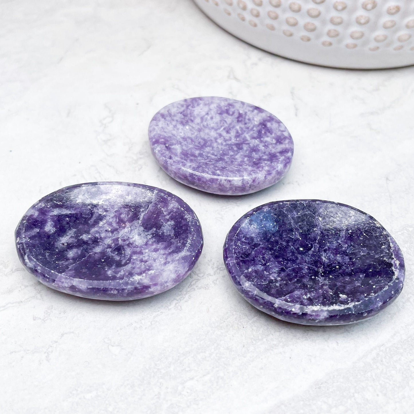 Lepidolite Worry Stones