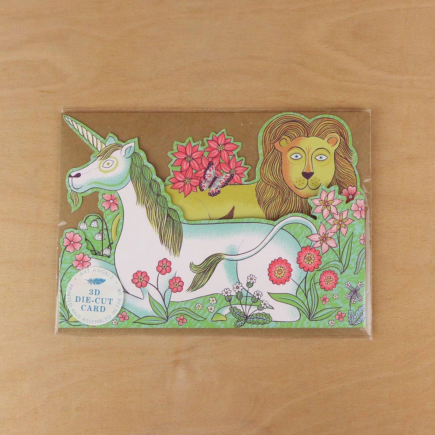 Lion & Unicorn, Unfolding Cutout Card | Art Angels