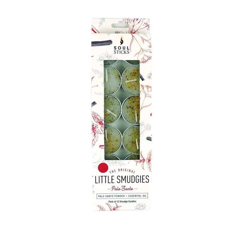 'Little Smudgies' Herb + Crystal Infused Tea Light Candles